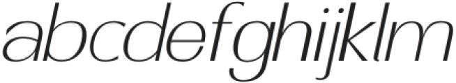 Canosa Thin Italic otf (100) Font LOWERCASE