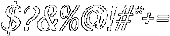 Canpile Pixel Outline otf (400) Font OTHER CHARS