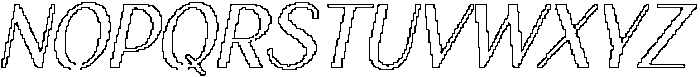 Canpile Pixel Outline otf (400) Font UPPERCASE