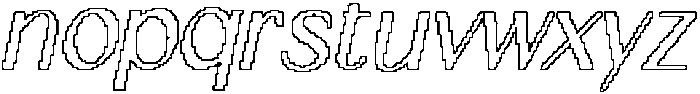 Canpile Pixel Outline otf (400) Font LOWERCASE