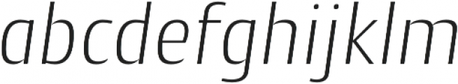 Cantiga ExtraLight Italic otf (200) Font LOWERCASE