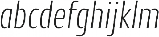 CantigaCnd ExtraLight Italic otf (200) Font LOWERCASE