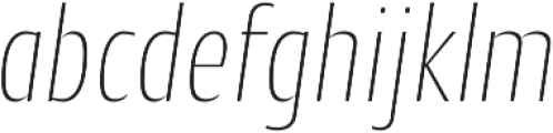 CantigaCnd UltraLight Italic otf (300) Font LOWERCASE