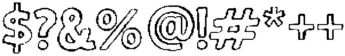 Cantina Riviera Caps Outline otf (400) Font OTHER CHARS