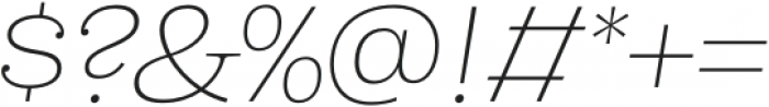 Capital Serif ExtraLight Italic otf (200) Font OTHER CHARS