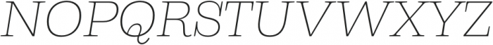 Capital Serif ExtraLight Italic otf (200) Font UPPERCASE