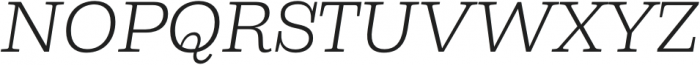 Capital Serif Light Italic otf (300) Font UPPERCASE