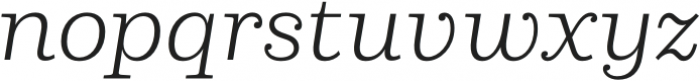 Capital Serif Light Italic otf (300) Font LOWERCASE