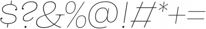 Capital Serif Thin Italic otf (100) Font OTHER CHARS