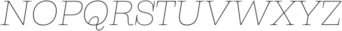 Capital Serif Thin Italic otf (100) Font UPPERCASE