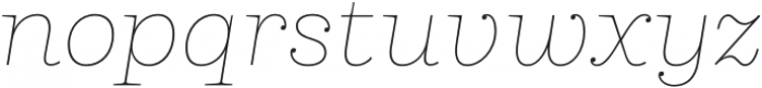 Capital Serif Thin Italic otf (100) Font LOWERCASE