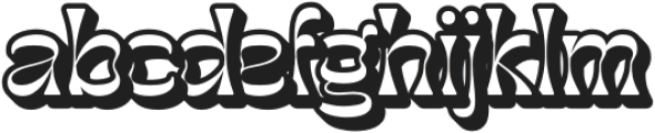 Caplosy ExtrudeRight otf (400) Font LOWERCASE