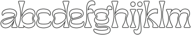 Caplosy Outline otf (400) Font LOWERCASE