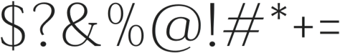 Captione Light otf (300) Font OTHER CHARS