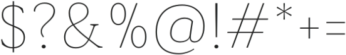 Captione Thin otf (100) Font OTHER CHARS