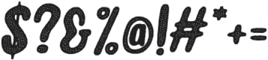 Capuchin Nanodot Italic Rough otf (400) Font OTHER CHARS