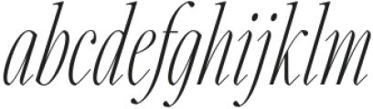 Carefree Serif Extralight Italic otf (200) Font LOWERCASE