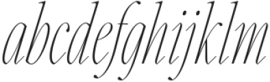 Carefree Serif Hairline Italic otf (100) Font LOWERCASE
