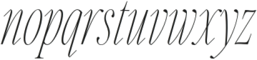 Carefree Serif Hairline Italic otf (100) Font LOWERCASE