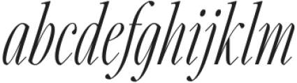 Carefree Serif Light Italic otf (300) Font LOWERCASE