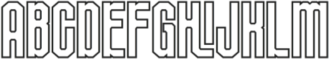 Carglos Outline Regular otf (400) Font UPPERCASE