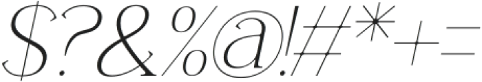 Carlgine Extra Light Italic otf (200) Font OTHER CHARS