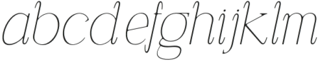 Carlgine Thin Italic otf (100) Font LOWERCASE