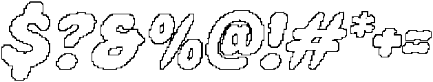 Carlise Pixel Outline otf (400) Font OTHER CHARS