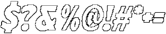 Carlone Pixel Outline otf (400) Font OTHER CHARS