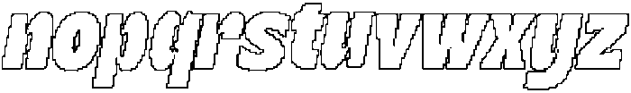 Carlone Pixel Outline otf (400) Font LOWERCASE