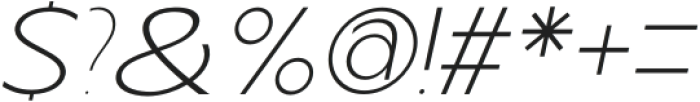 Carltine Extra Light Italic otf (200) Font OTHER CHARS