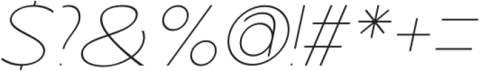 Carltine Thin Italic otf (100) Font OTHER CHARS