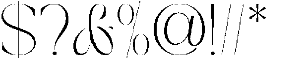 Caroline otf (400) Font OTHER CHARS