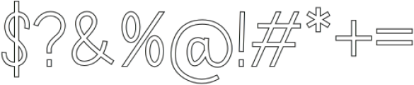 Carrot Outline otf (400) Font OTHER CHARS