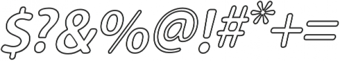 Carson Outline Medium Italic otf (500) Font OTHER CHARS