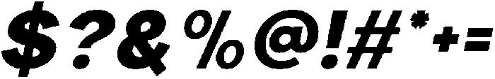 Carteny Black Italic otf (900) Font OTHER CHARS
