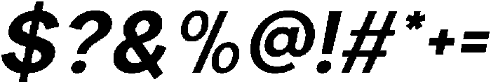 Carteny Bold Italic otf (700) Font OTHER CHARS