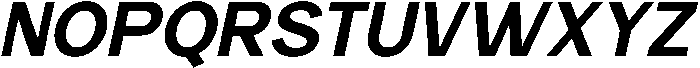 Carteny Bold Italic otf (700) Font UPPERCASE