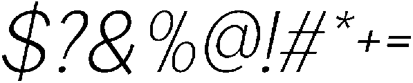 Carteny Extra Light Italic otf (200) Font OTHER CHARS