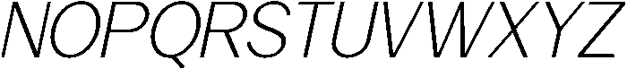 Carteny Extra Light Italic otf (200) Font UPPERCASE