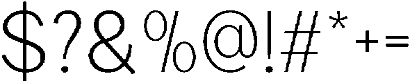 Carteny Extra Light otf (200) Font OTHER CHARS