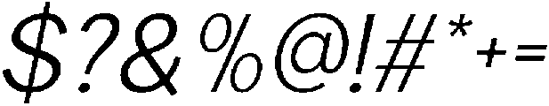 Carteny Light Italic otf (300) Font OTHER CHARS