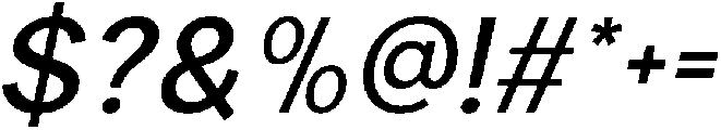 Carteny Medium Italic otf (500) Font OTHER CHARS