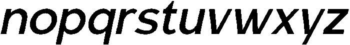Carteny Medium Italic otf (500) Font LOWERCASE