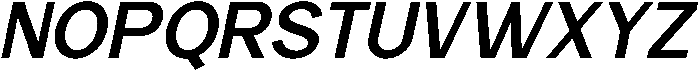 Carteny Semi Bold Italic otf (600) Font UPPERCASE
