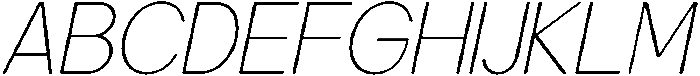Carteny Thin Italic otf (100) Font UPPERCASE