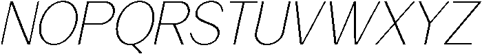 Carteny Thin Italic otf (100) Font UPPERCASE