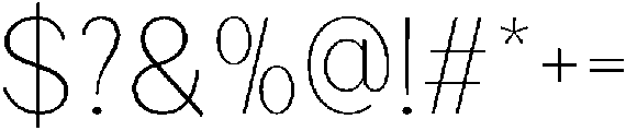Carteny Thin otf (100) Font OTHER CHARS
