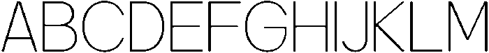 Carteny Thin otf (100) Font UPPERCASE