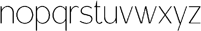 Carteny Thin otf (100) Font LOWERCASE